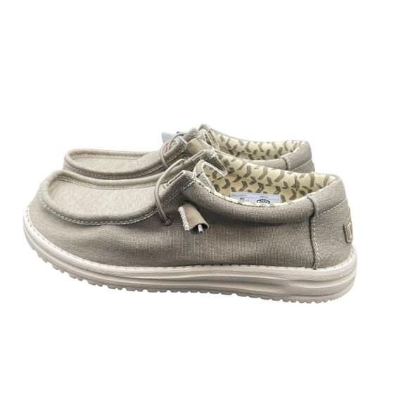 Hey Dude Wally Stretch Sneaker Shoe Mens 8 Tobacco Brown Lightweight Slip On New